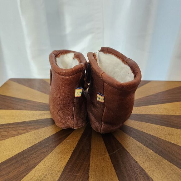 Lindberg Baby Booties Soft Brown Leather Fur Lining Winter Boots Shoes Warm - Picture 3 of 13